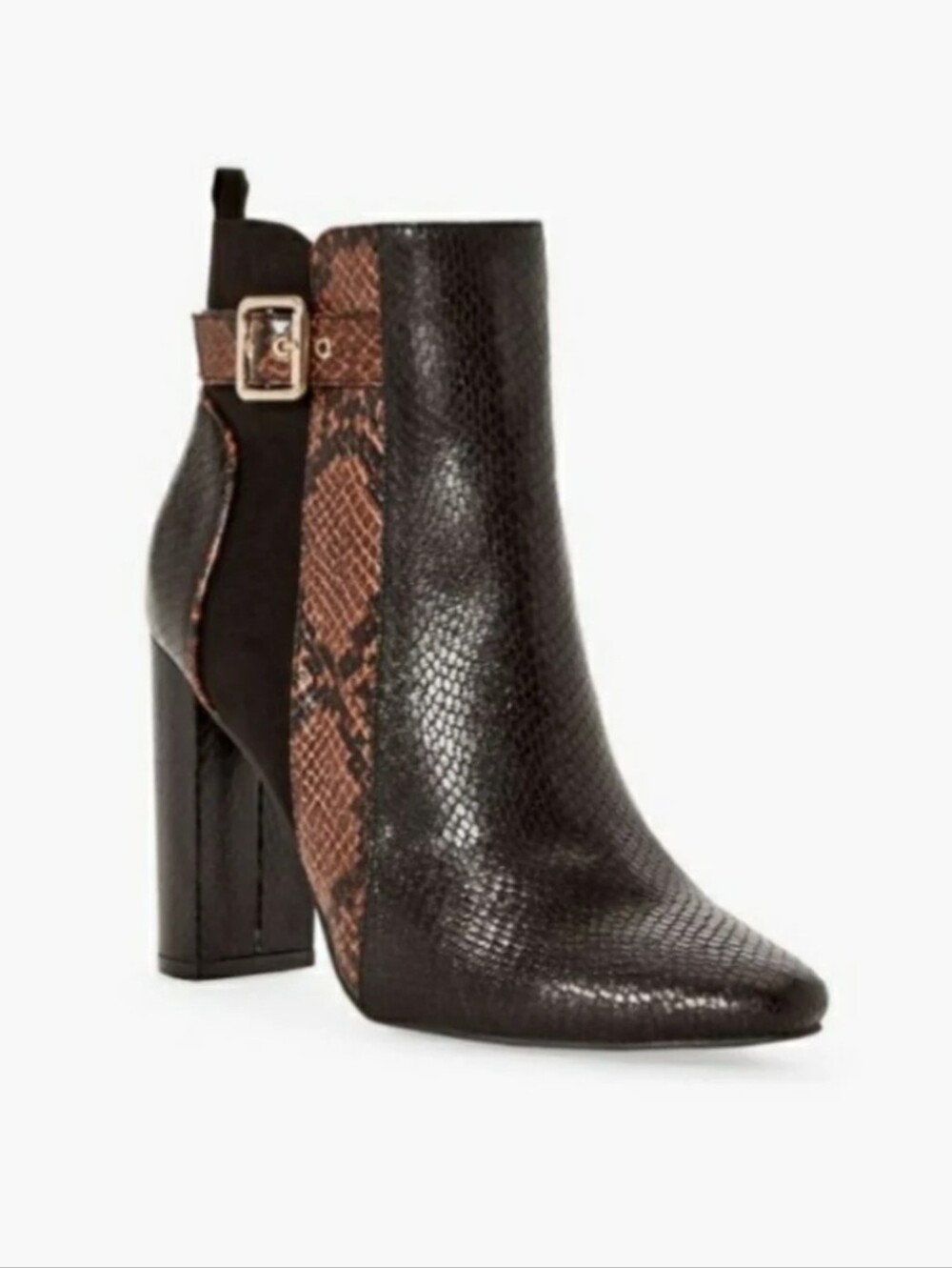 NIB Linette Color Block Booties Black Multi 8.5 - Picture 2 of 7